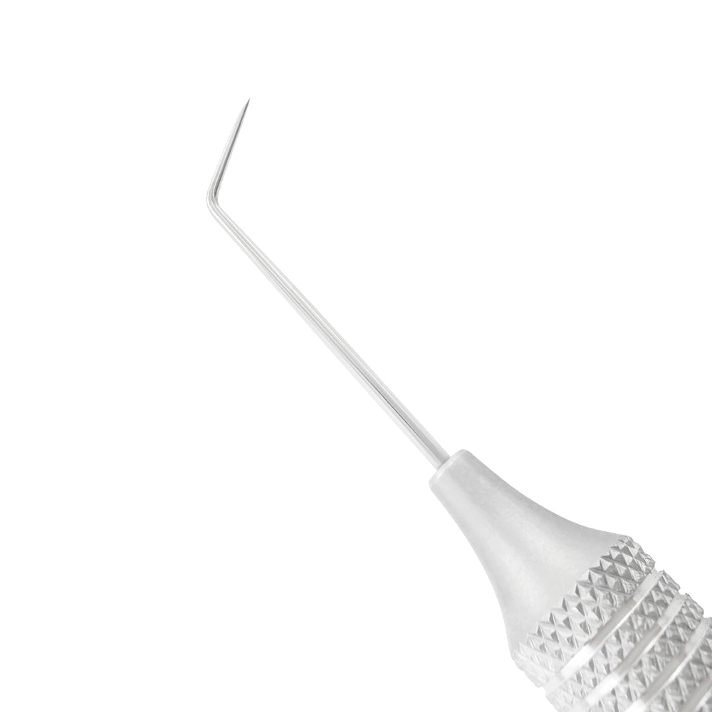 Close-up of the opposite diagnostic working end on Explorer EXD 23/6 dental explorer