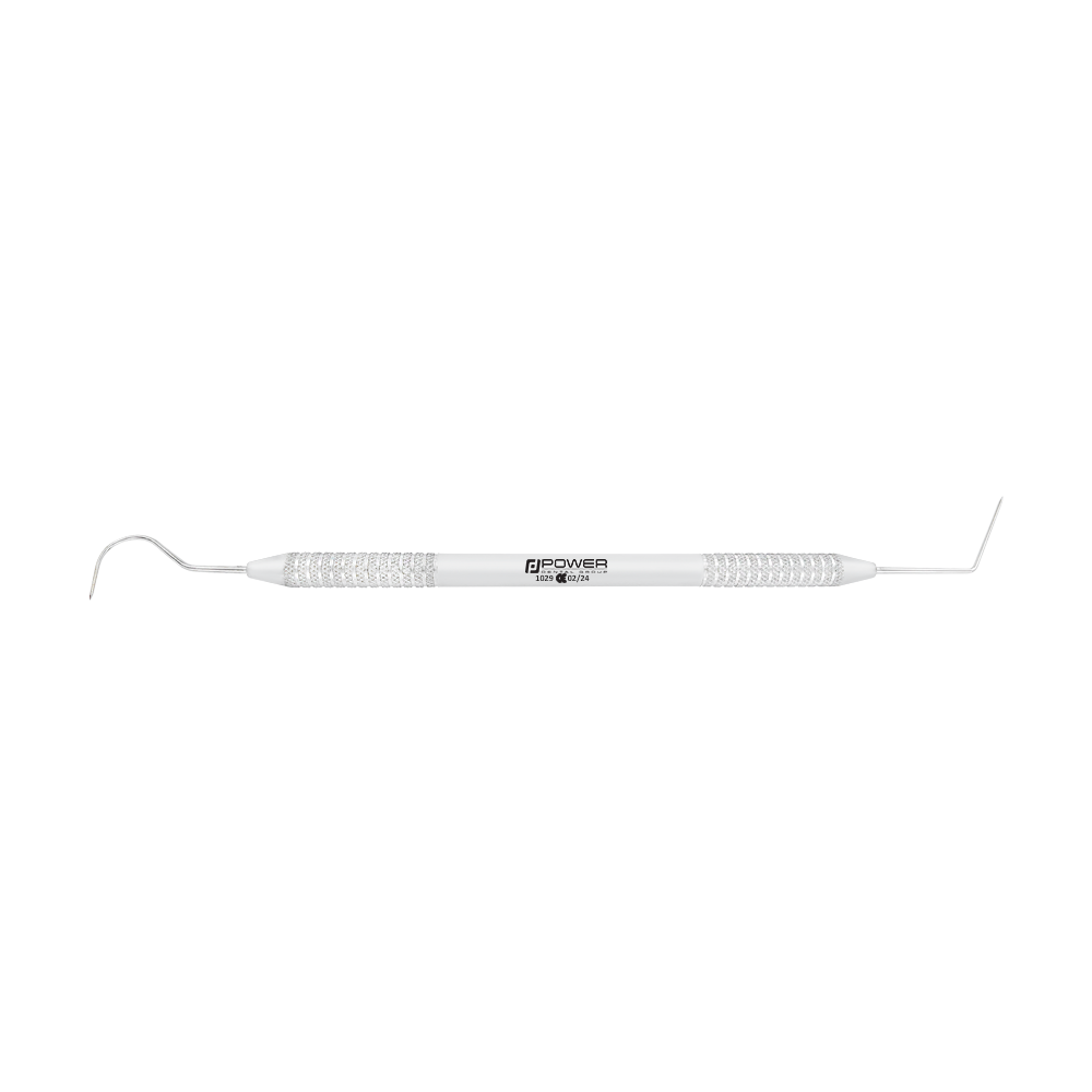 Horizontal view of the DG16/23 double-ended endodontic explorer with 3EZ handle