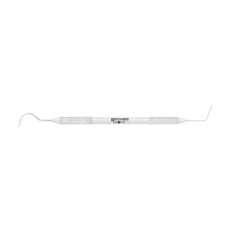 Horizontal view of the DG16/23 double-ended endodontic explorer with 3EZ handle