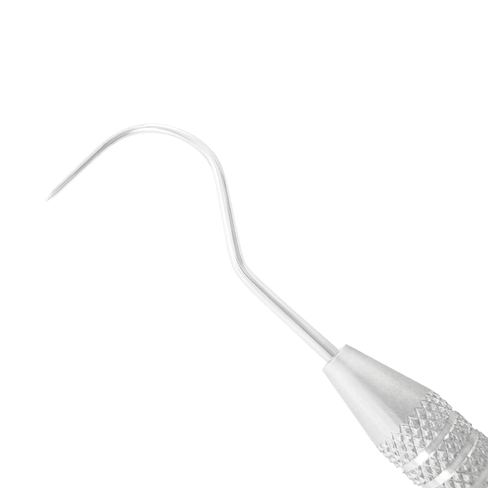 Close-up of the #23 Shepherd’s Hook working end on Endodontic Explorer DG16/23