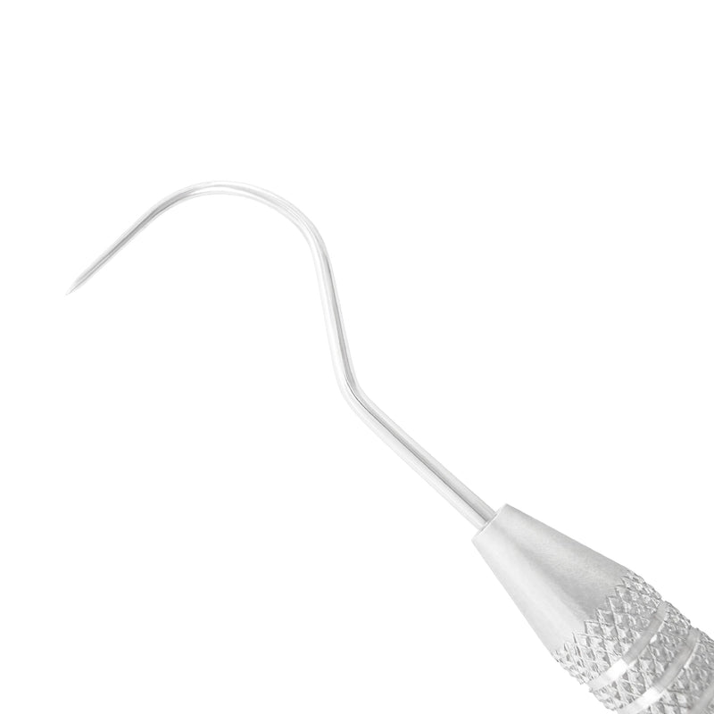 Close-up of the #23 Shepherd’s Hook working end on Endodontic Explorer DG16/23