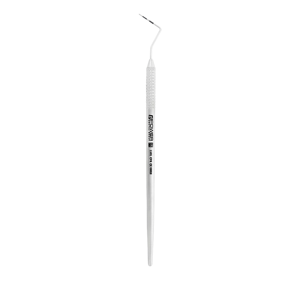 Vertical view of Probe CP8 with 3-6-8-11 mm markings and 1EZ handle, SKU 1101