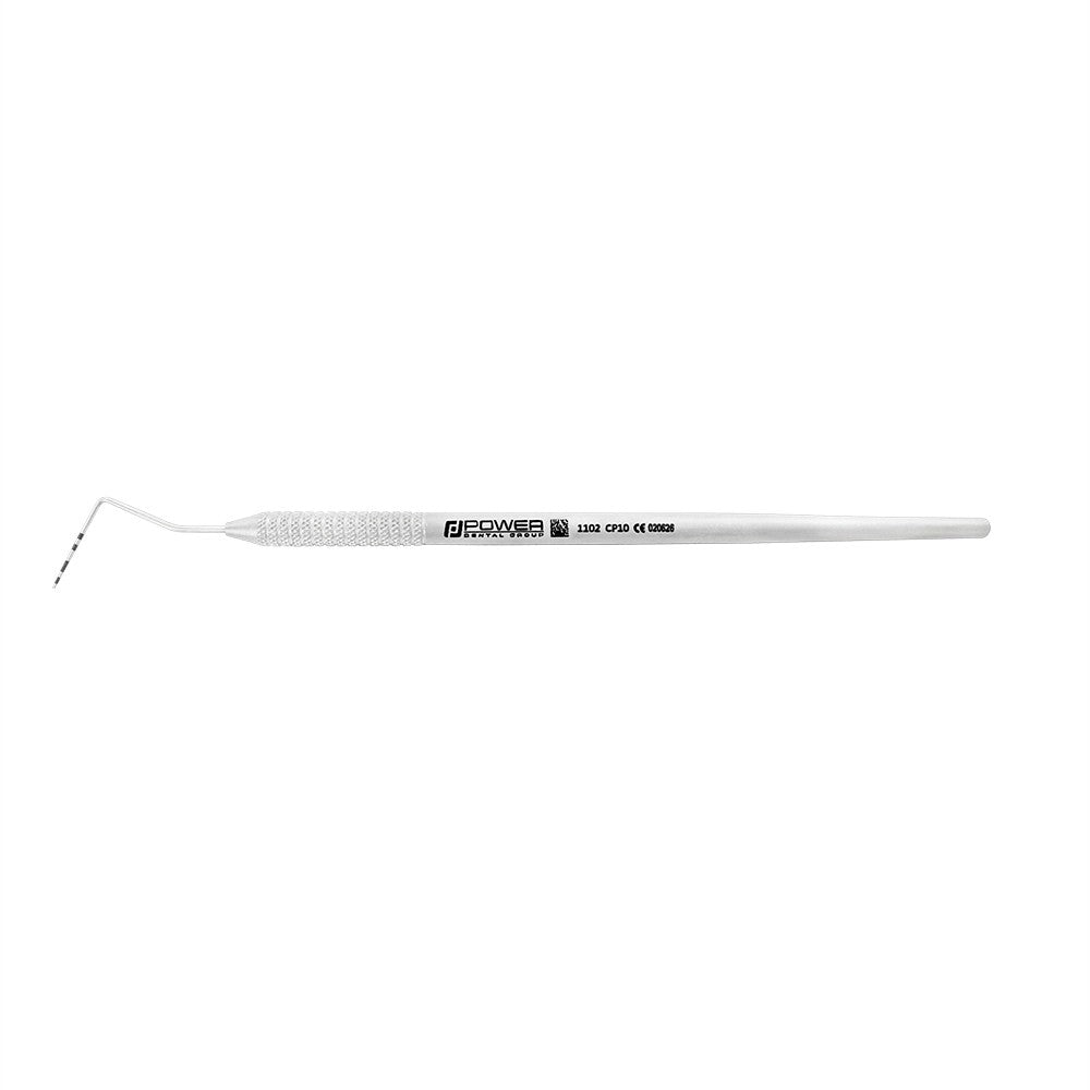 Horizontal view of Probe CP10 with 1-2-3-5-7-8-9-10 mm markings and 1EZ handle