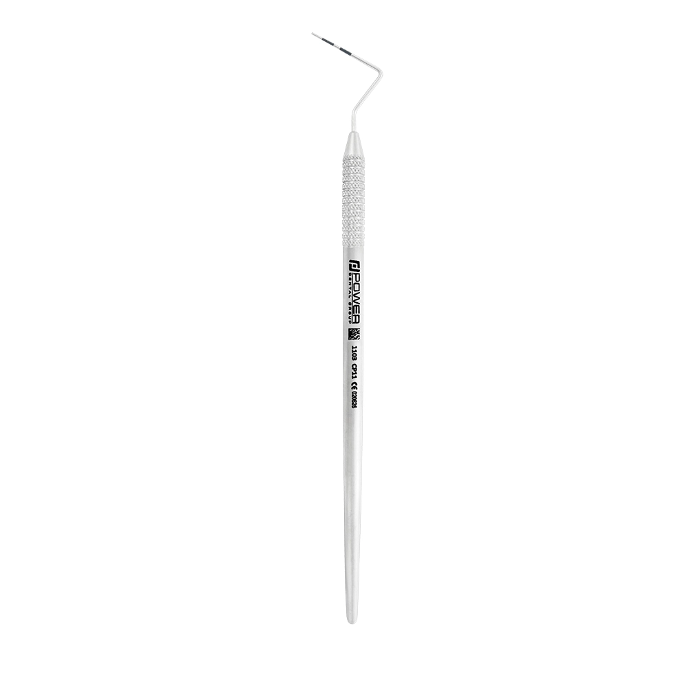 Vertical view of Probe CP11 with 3-6-8-11 mm markings and 1EZ handle, SKU 1103