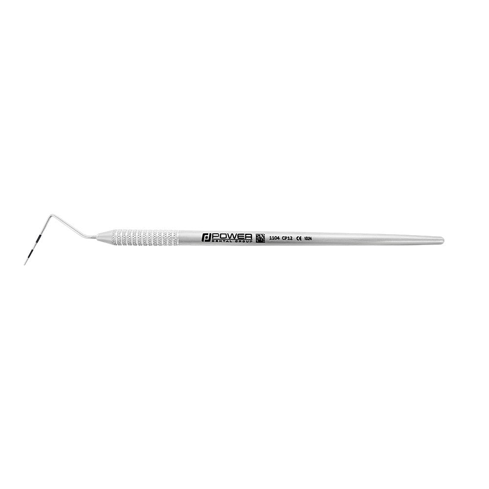 Horizontal view of Marquis CP12 periodontal probe with 1EZ handle