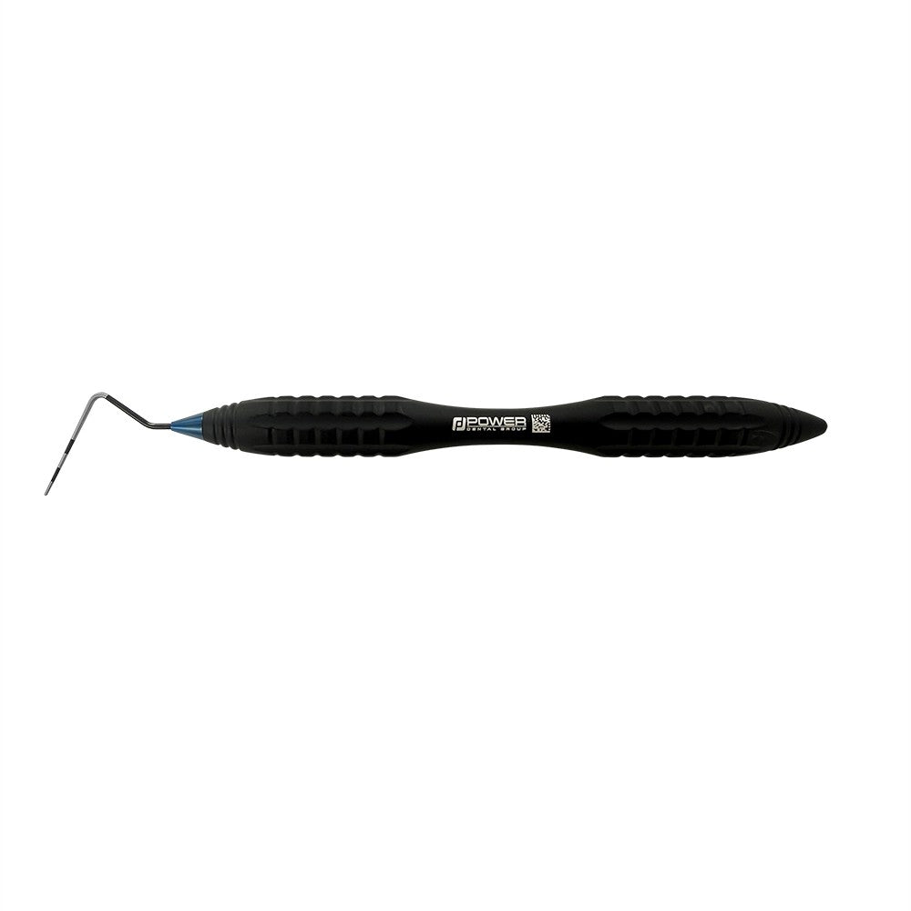 Horizontal view of Marquis CP12 periodontal probe with Black Edition ergonomic handle