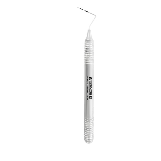 Vertical view of Marquis Probe CP12 periodontal probe with 3-6-9-12 mm markings and 6EZ handle, SKU 1104E