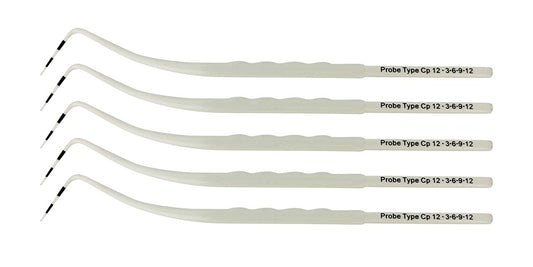Periodontal Probe – Marquis CP12, Plastic, Color-Coded (3-6-9-12), Single-End, Pack of 5