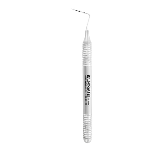 Vertical view of UNC15 periodontal probe with 1-15 mm markings and 6EZ handle, SKU 1105E