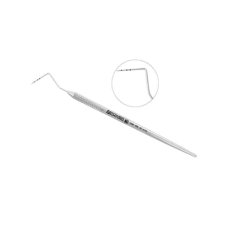 Michigan-O periodontal probe with 3-6-8 mm markings and lightweight 1EZ handle