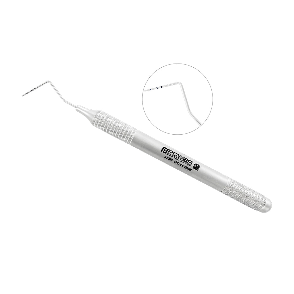 Michigan-O periodontal probe with 3-6-8 mm markings and large-diameter 6EZ handle