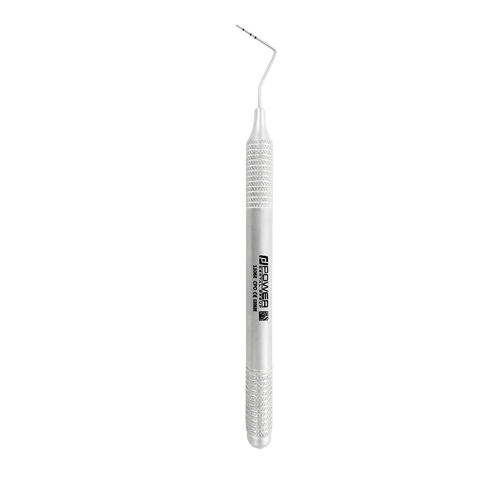 Vertical view of Michigan-O periodontal probe with 3-6-8 mm markings and 6EZ handle, SKU 1106E