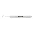 Horizontal view of Williams periodontal probe with 6EZ handle and angled working end