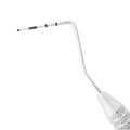 Close-up of WHO periodontal probe working end with 3.5-5.5-8.5-11.5 mm screening markings