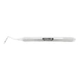 Horizontal view of WHO periodontal probe with 6EZ handle and angled working end