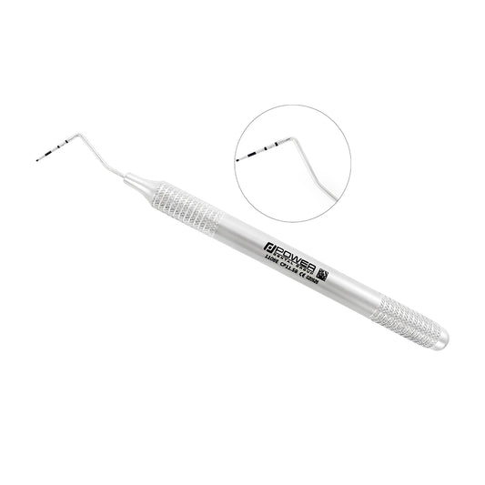 WHO periodontal probe with 3.5-5.5-8.5-11.5 mm markings and large-diameter 6EZ handle