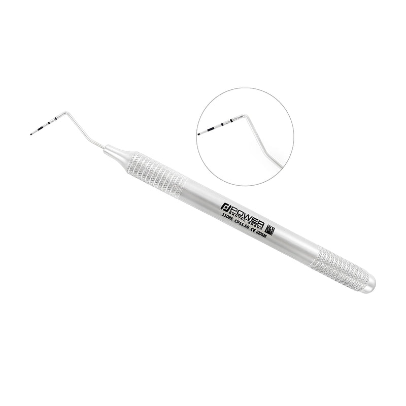 WHO periodontal probe with 3.5-5.5-8.5-11.5 mm markings and large-diameter 6EZ handle