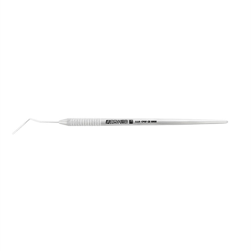Horizontal view of Goldman-Fox periodontal probe with flat working end and lightweight 1EZ handle