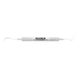 Horizontal view of Nabers 2N double-ended furcation probe with curved unmarked working ends and 6EZ handle