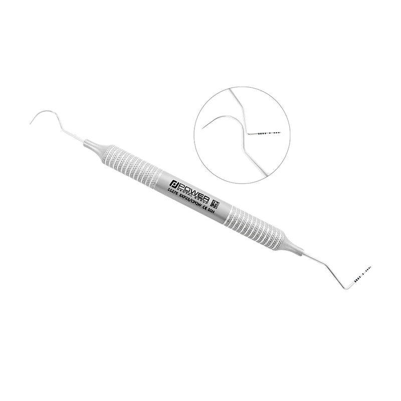 Explorer/Probe #23/Williams combining a diagnostic #23 explorer and color-coded Williams periodontal probe with large-diameter 6EZ handle