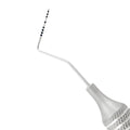 Close-up of the opposite working end on the #23/Williams explorer and periodontal probe combination instrument