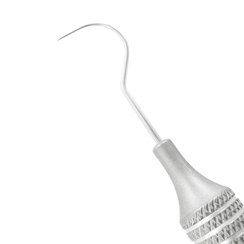 Close-up of one working end on the #23/Williams explorer and periodontal probe combination instrument
