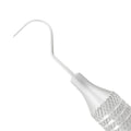 Macro 1 close-up of the left tip on the #23/CP-10 double-ended explorer and periodontal probe, SKU 1129E