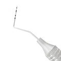 Macro 2 close-up of the right tip on the #23/CP-10 double-ended explorer and periodontal probe, SKU 1129E