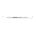 Horizontal view of #23/CP-11 double-ended explorer and periodontal probe with 3-6-8-11 mm markings and 3EZ handle