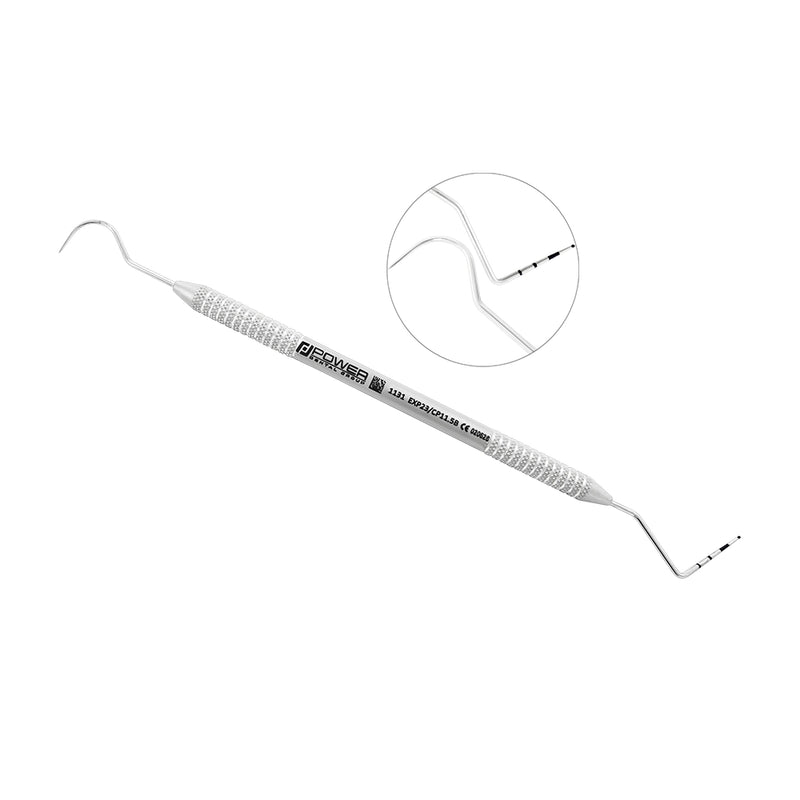 Explorer Probe EXP23/CP11.5B combining a #23 explorer and ball-tipped CP-11.5B periodontal probe with lightweight 3EZ handle