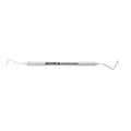 Horizontal view of #23/CP-11.5B double-ended explorer and periodontal probe with ball-tipped screening end and 3EZ handle