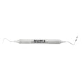 Horizontal view of #23/CP-12 double-ended explorer and periodontal probe with 3-6-9-12 mm markings and 6EZ handle