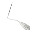 Macro 2 close-up of the right tip on the #23/UNC15 double-ended explorer and periodontal probe, SKU 1133