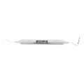 Horizontal view of #23/UNC15 double-ended explorer and periodontal probe with 1-15 mm markings and 6EZ handle