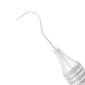 Macro 1 close-up of the left tip on the #23/UNC15 double-ended explorer and periodontal probe, SKU 1133E