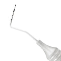 Macro 2 close-up of the right tip on the UNC15/WHO double-ended periodontal probe, SKU 1134E
