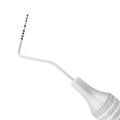 Macro 2 close-up of the right tip on the WHO/Williams double-ended periodontal probe, SKU 1135E