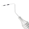 Macro 1 close-up of the left tip on the CP-12/WHO double-ended periodontal probe, SKU 1138E