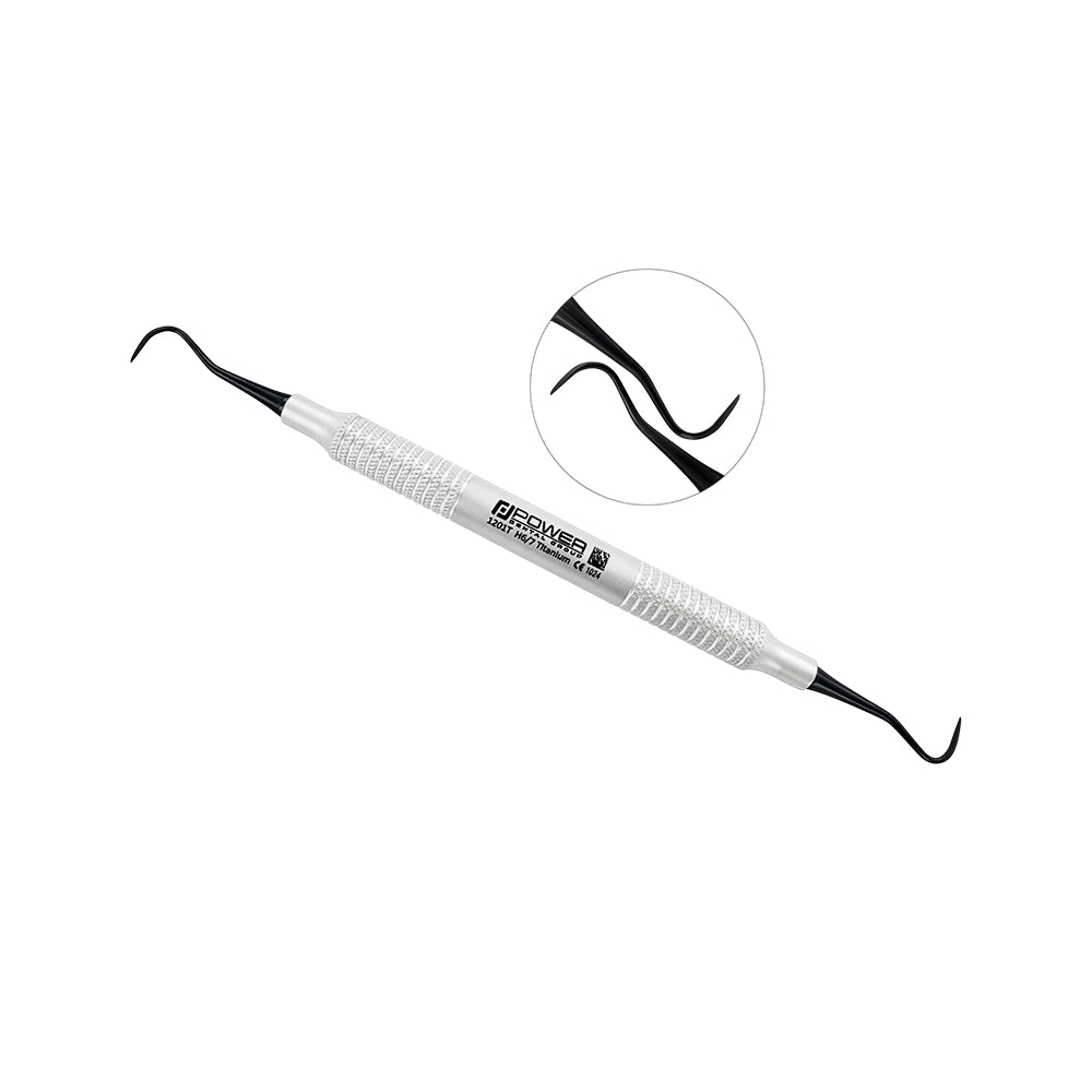 Anterior sickle scaler H6/H7 titanium full instrument view