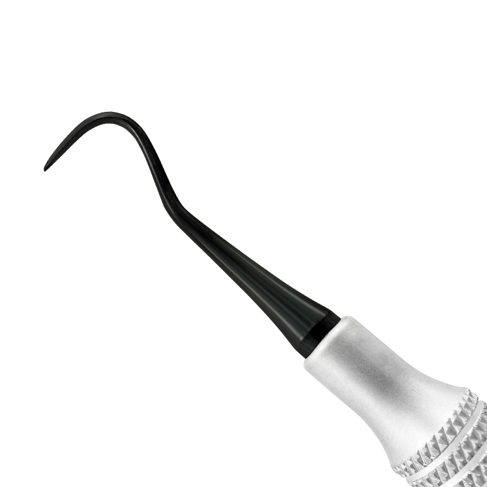 Anterior sickle scaler H5/33 Jacquette style titanium working end close-up