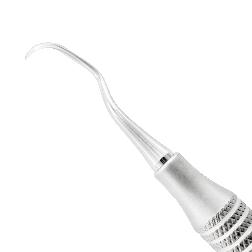 Posterior sickle scaler 204 curved working end close-up