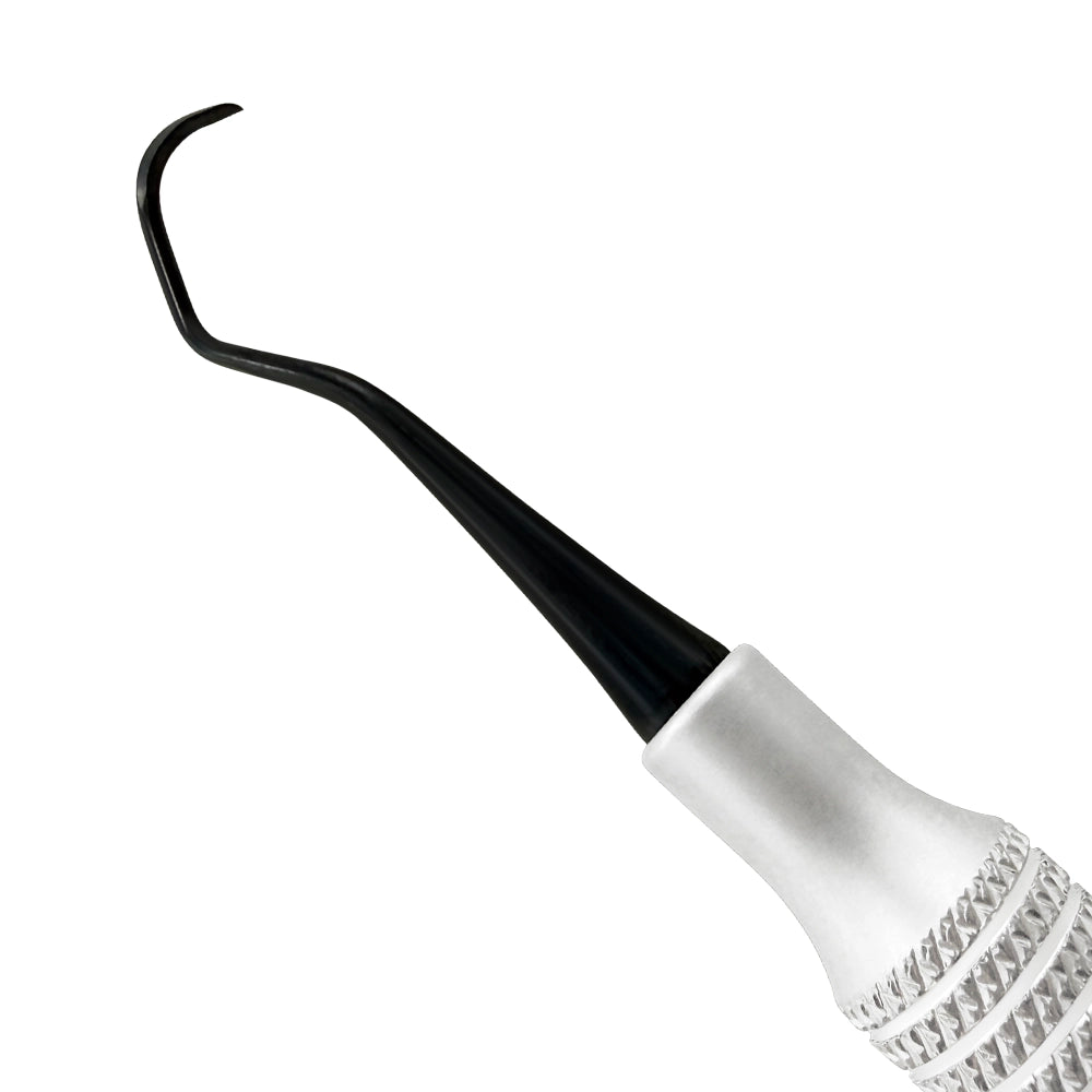Posterior sickle scaler 204S titanium working end close-up