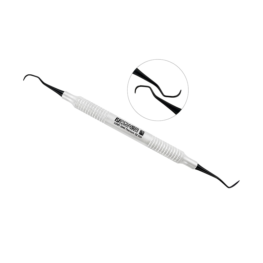 Posterior sickle scaler 204S titanium full instrument view