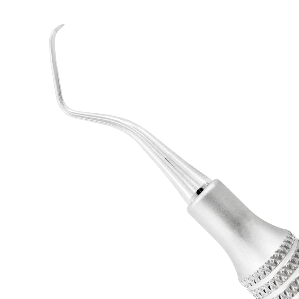 Sickle-shaped working end of Posterior Sickle Scaler #135