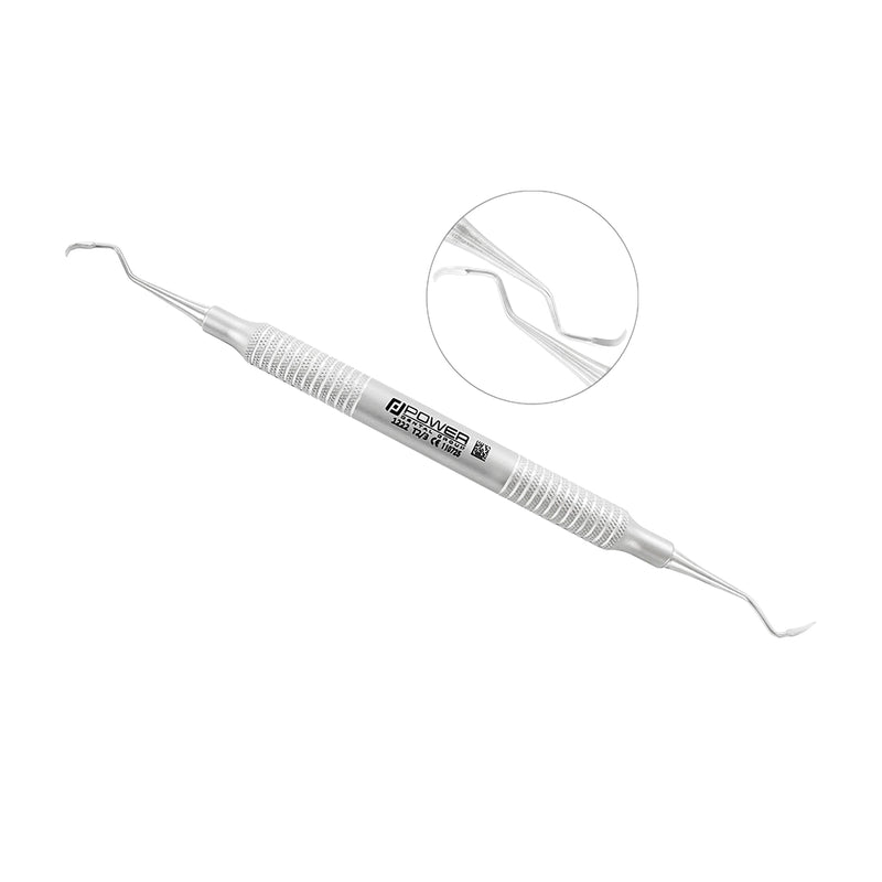 Posterior Sickle Scaler Taylor T2/T3 with sickle-shaped working ends