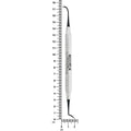 N2 Posterior Sickle Scaler Titanium with measurement scale