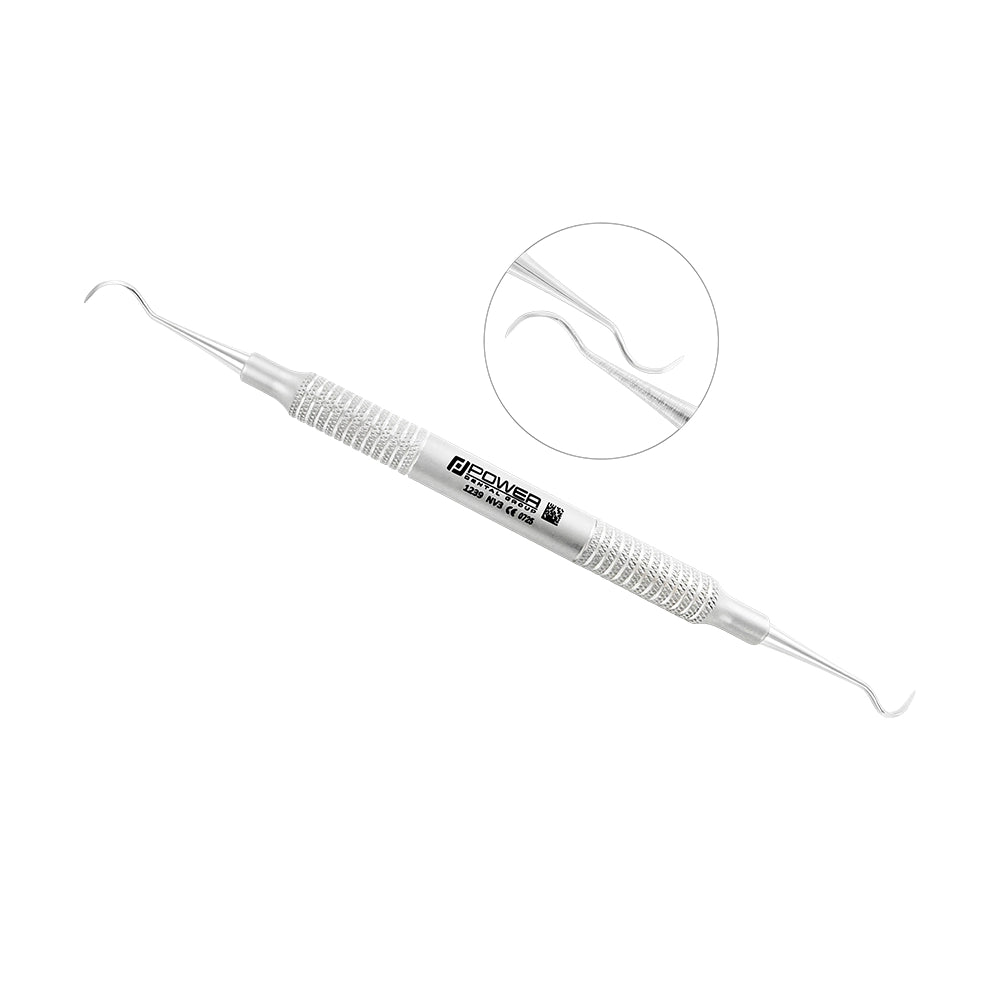 Nevi-3 posterior sickle scaler – slim shank and contra-angled blades