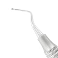 Close-up of the serrated working end on the Hirschfeld Periodontal File 3/7 – HF3/7