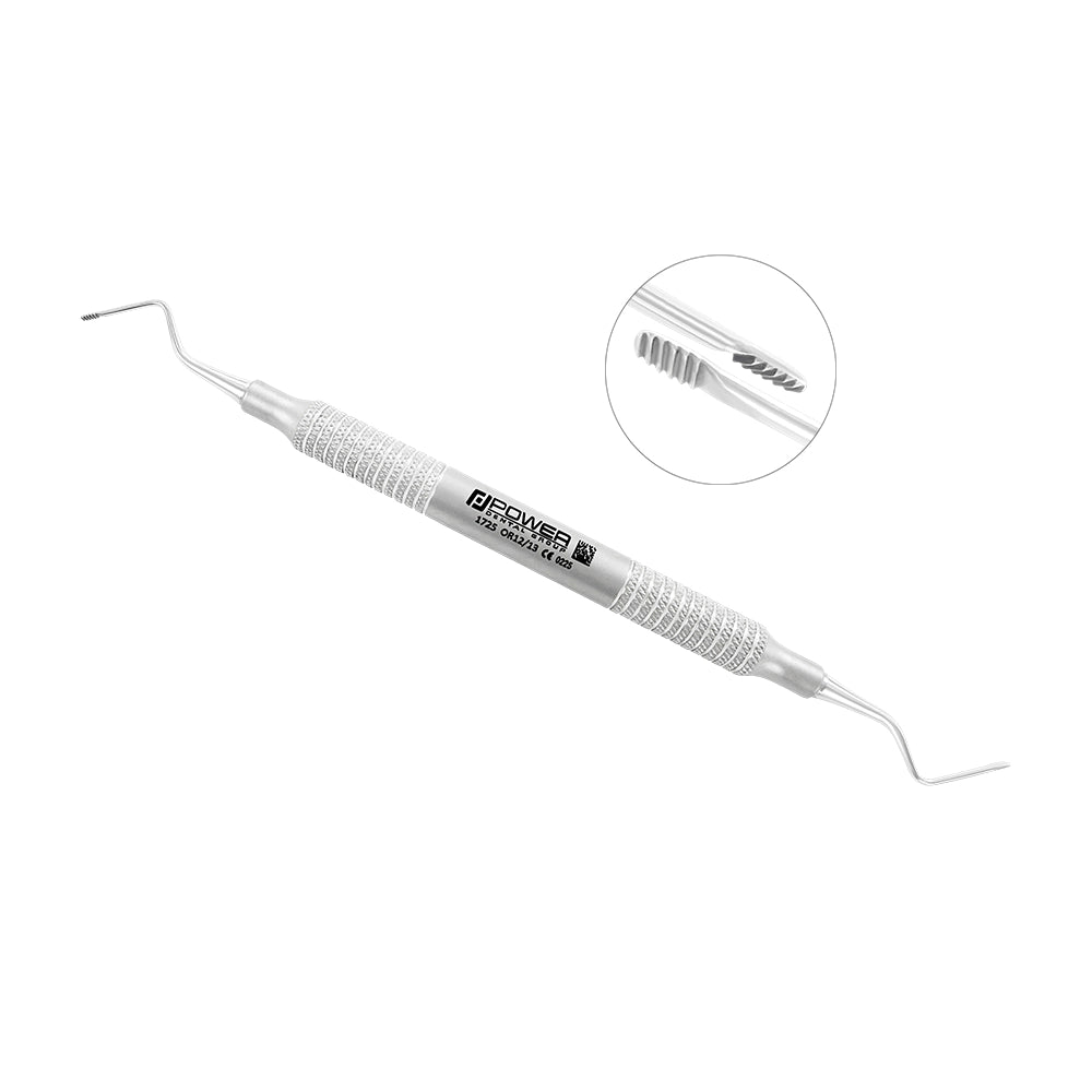 Angled view of the Orban Periodontal File 12/13 – OR12/13 with serrated tip detail
