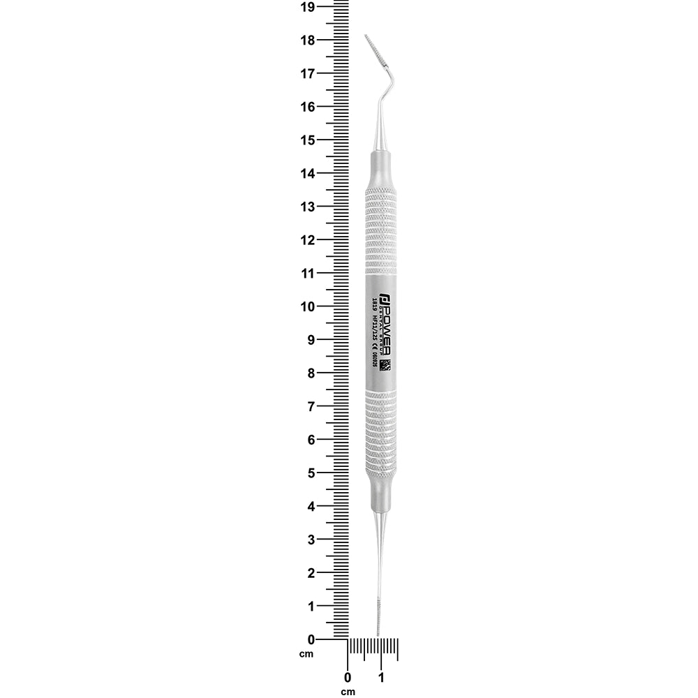 Buck Periodontal File 11/12 – F11/12S with ruler showing 18.2 cm overall length